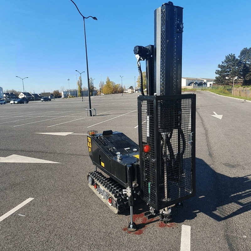 Sondeuse Kaliforage lors d'une reconnaissance de sol avant construction